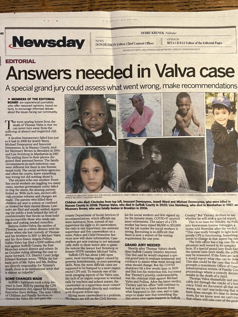 Picture of Newsday Article