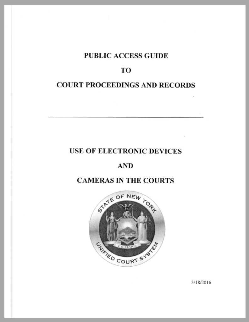 Public Access Guide to NY Court Proceedings and Records