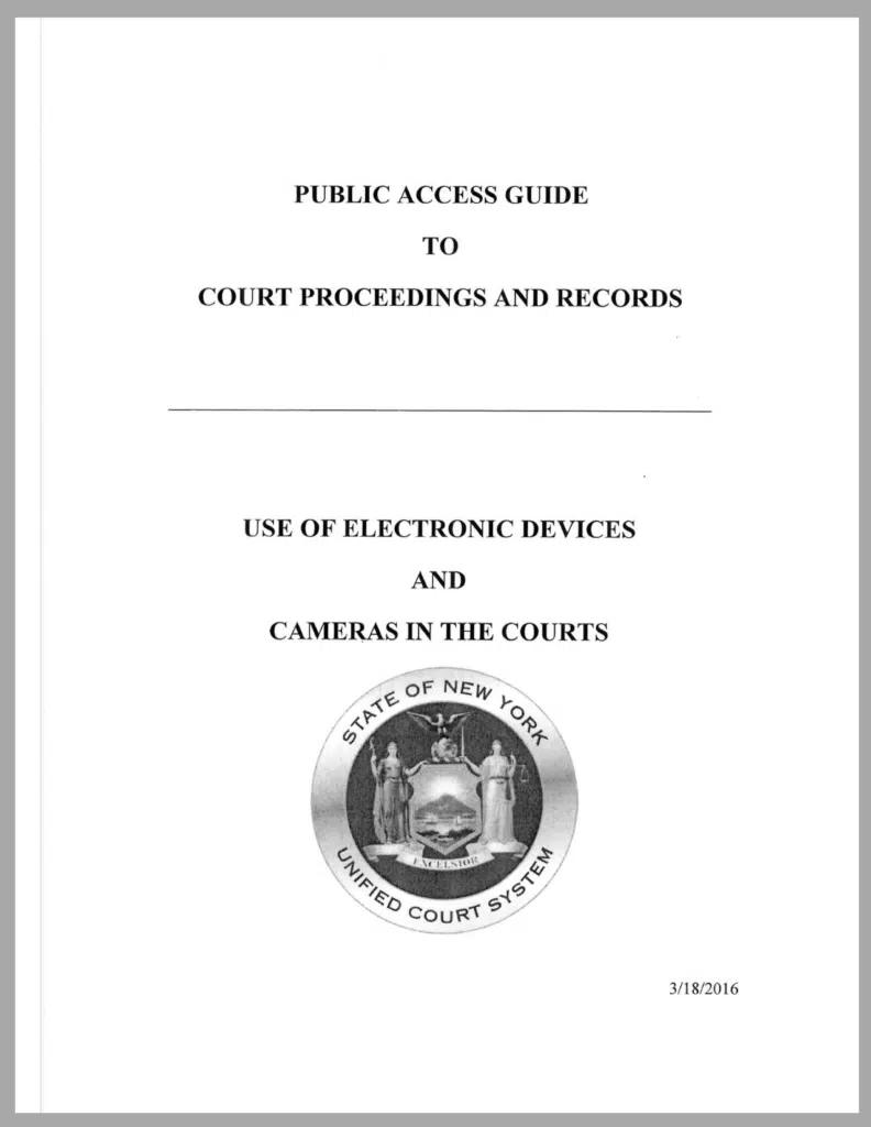 Resources Cameras in New York Courts