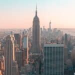 skyline photo of empire state building in new york city